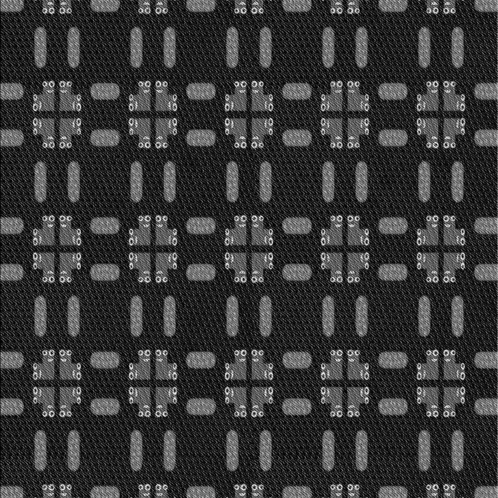 Patterned Black Rug, pat2482gry