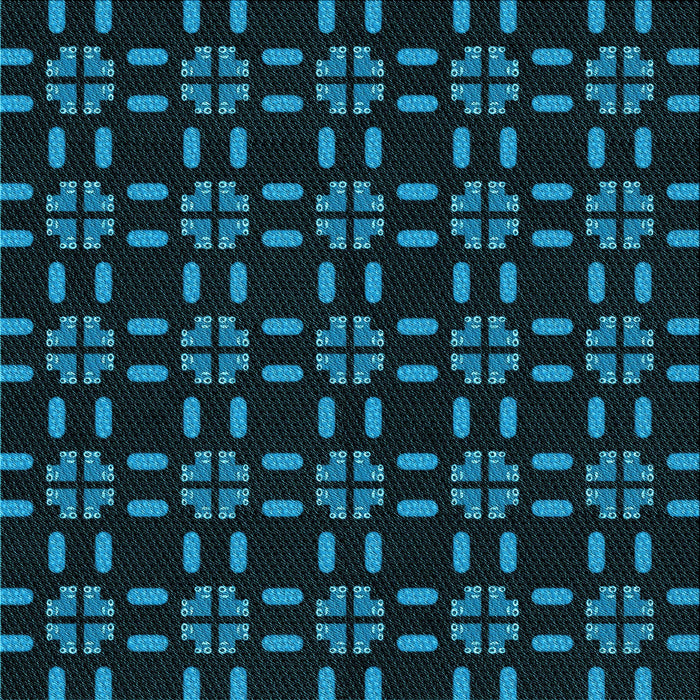 Round Patterned Black Rug, pat2482lblu