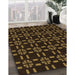 Patterned Saddle Brown Rug in Family Room, pat2482org