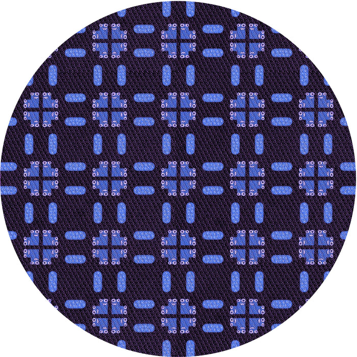 Square Machine Washable Transitional Slate Blue Rug in a Living Room, wshpat2482pur