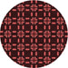 Square Patterned Dark Scarlet Red Rug, pat2482rd