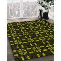 Patterned Black Rug, pat2482yw