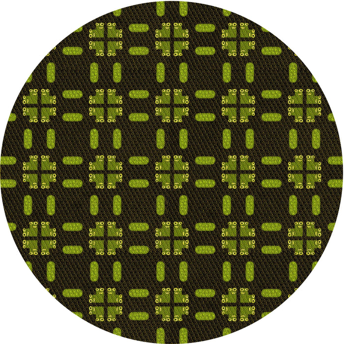 Square Machine Washable Transitional Black Rug in a Living Room, wshpat2482yw