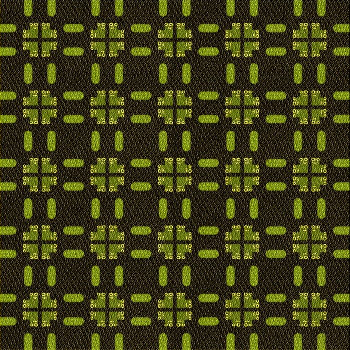 Round Patterned Black Rug, pat2482yw