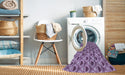 Machine Washable Transitional Orchid Purple Rug in a Washing Machine, wshpat2483blu
