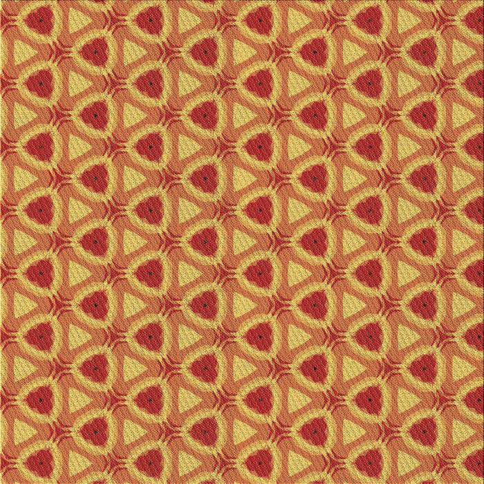 Round Patterned Scarlet Red Rug, pat2483brn
