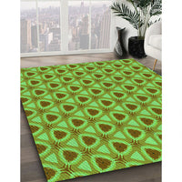 Patterned Green Rug, pat2483grn