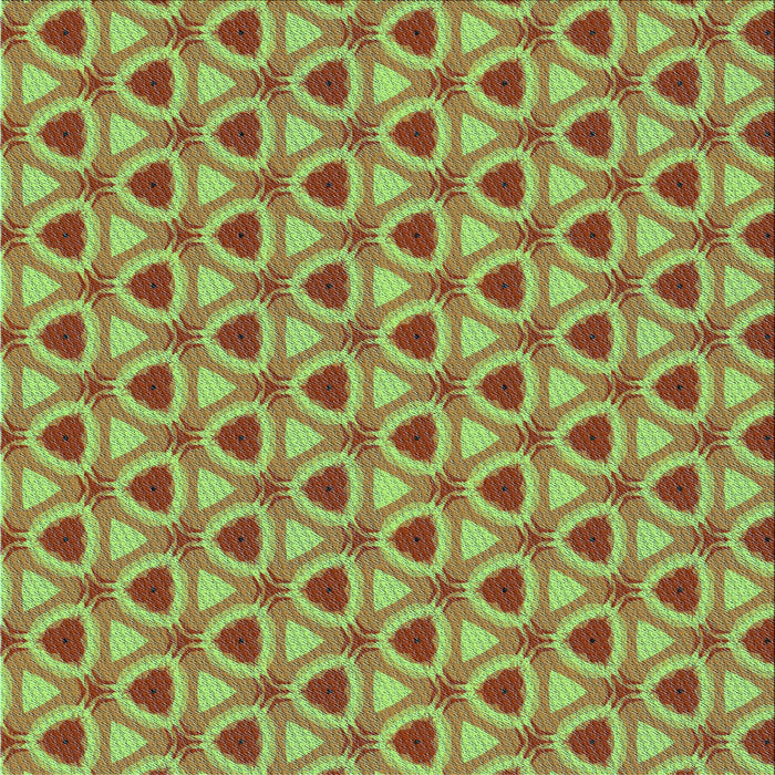 Round Patterned Yellow Green Rug, pat2483lblu