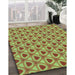 Machine Washable Transitional Yellow Green Rug in a Family Room, wshpat2483lblu