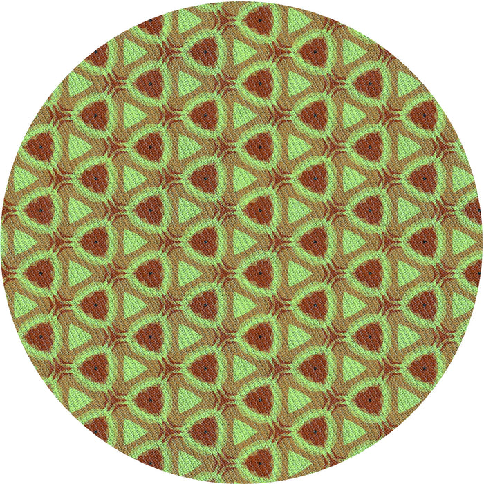 Square Machine Washable Transitional Yellow Green Rug in a Living Room, wshpat2483lblu