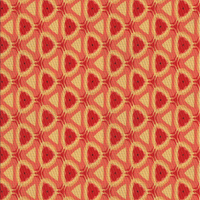 Patterned Neon Red Rug, pat2483org