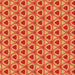 Round Patterned Neon Red Rug, pat2483org