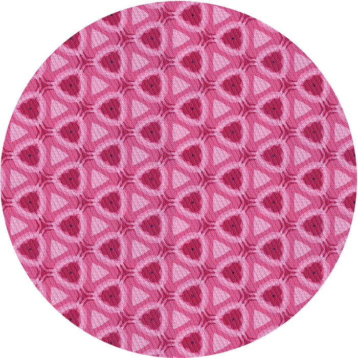 Square Patterned Raspberry Red Rug, pat2483pur