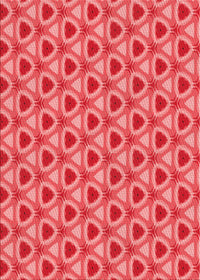 Machine Washable Transitional Red Rug, wshpat2483rd