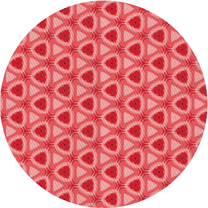 Square Patterned Red Rug, pat2483rd