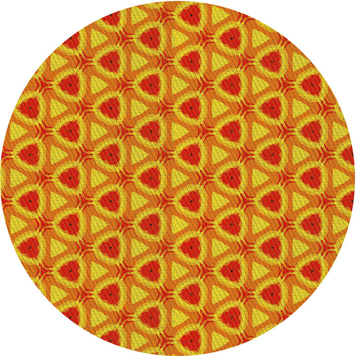 Square Machine Washable Transitional Scarlet Red Rug in a Living Room, wshpat2483yw