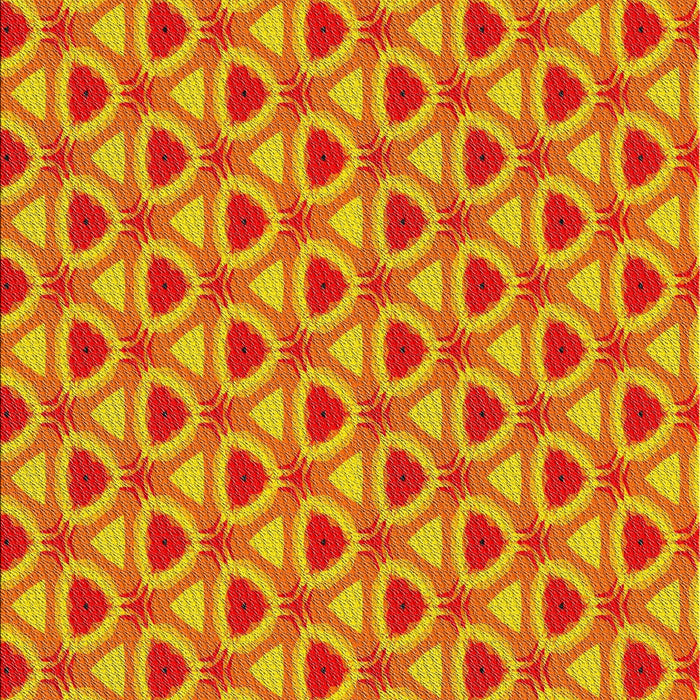 Patterned Deep Yellow Novelty Rug, pat2483