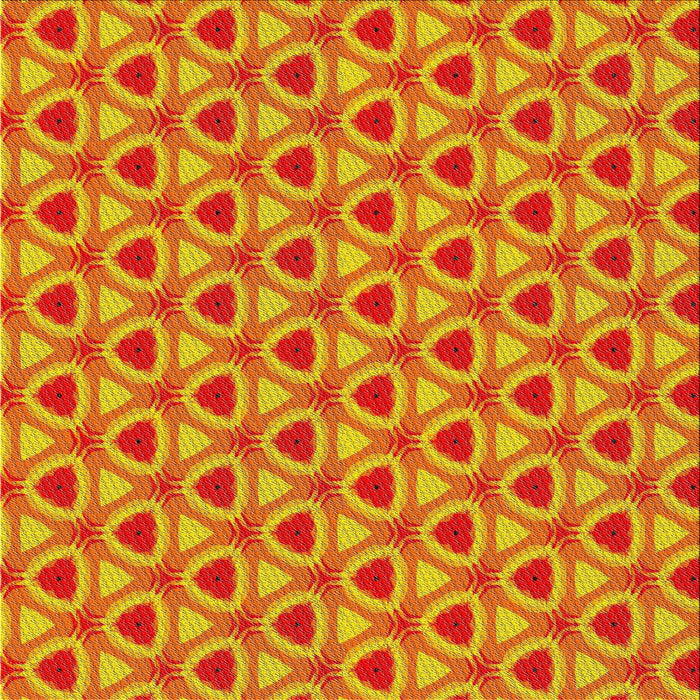Square Patterned Deep Yellow Novelty Rug, pat2483