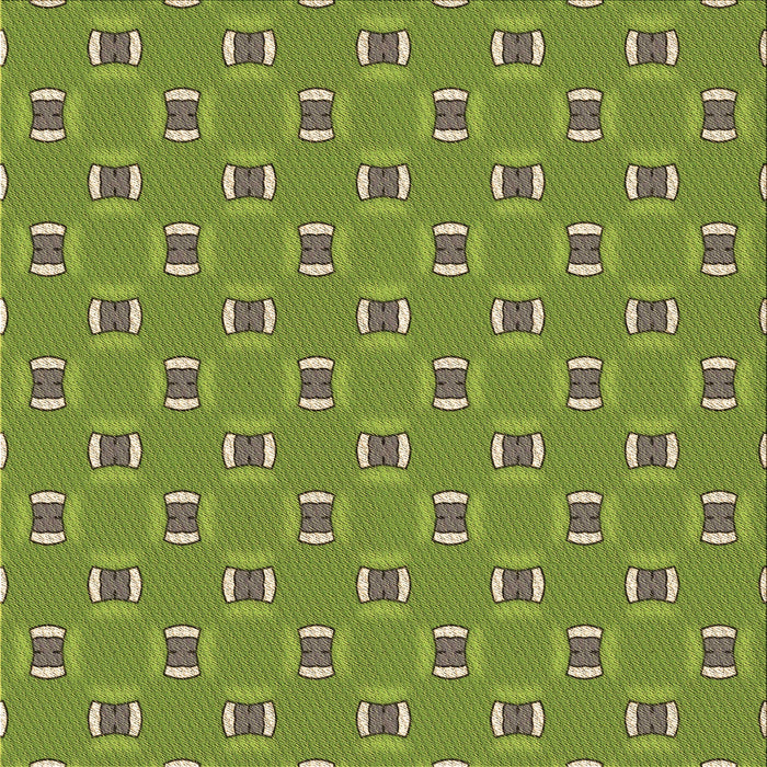 Round Machine Washable Transitional Pistachio Green Rug, wshpat2484brn