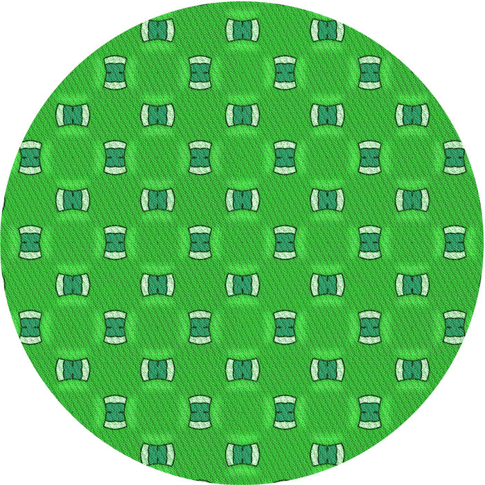 Square Machine Washable Transitional Lime Green Rug in a Living Room, wshpat2484grn