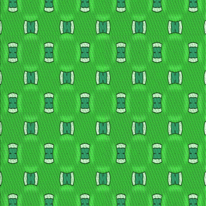 Machine Washable Transitional Lime Green Rug, wshpat2484grn