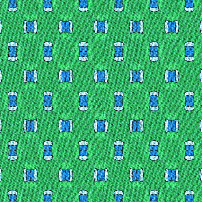 Machine Washable Transitional Spring Green Rug, wshpat2484lblu