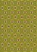 Patterned Dark Yellow Green Rug, pat2484org