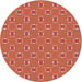 Square Patterned Tomato Red Rug, pat2484rd