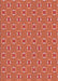 Patterned Tomato Red Rug, pat2484rd