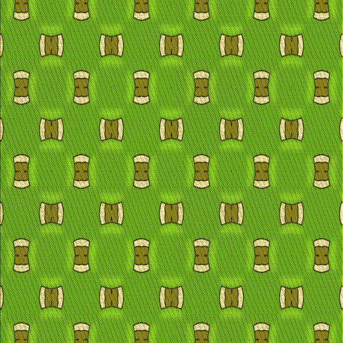 Machine Washable Transitional Bright Green Rug, wshpat2484yw