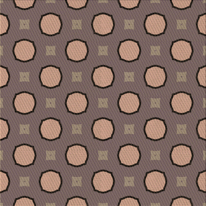 Round Patterned Coffee Brown Rug, pat2485brn