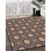 Machine Washable Transitional Coffee Brown Rug in a Family Room, wshpat2485brn