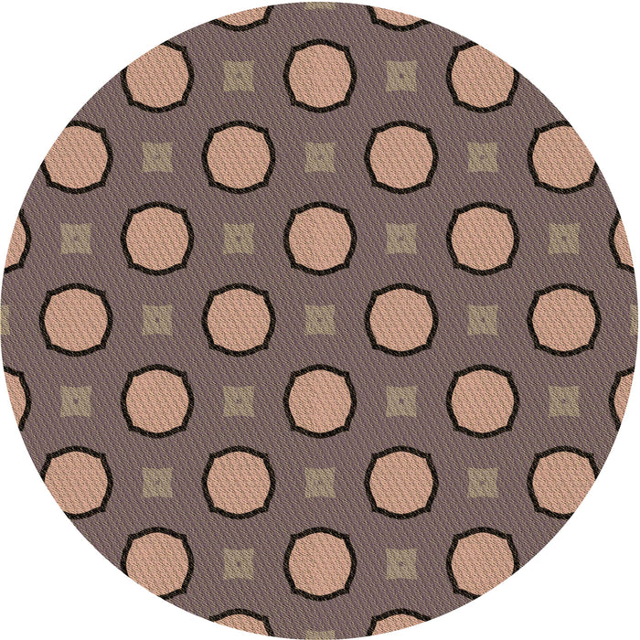 Square Patterned Coffee Brown Rug, pat2485brn