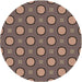 Square Patterned Coffee Brown Rug, pat2485brn