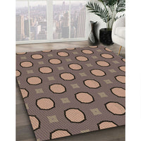 Patterned Coffee Brown Rug, pat2485brn