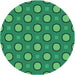 Square Patterned Neon Green Rug, pat2485grn