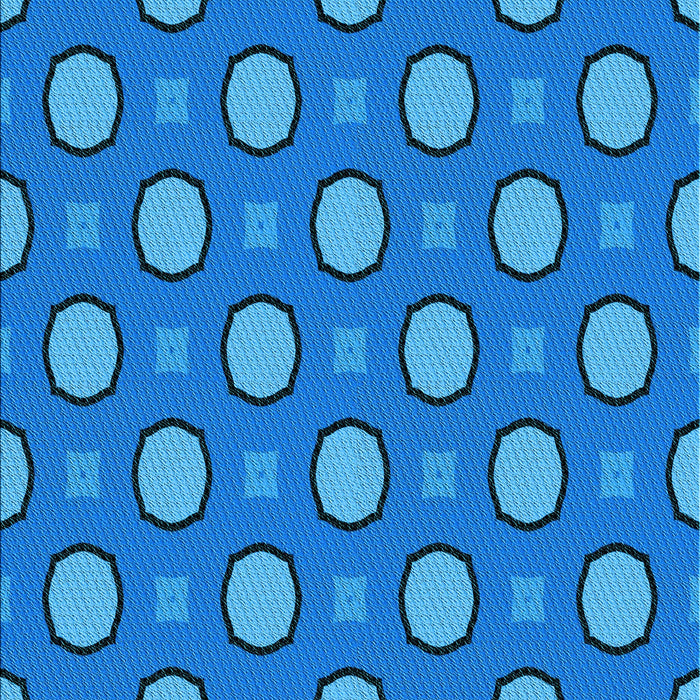 Patterned Bright Navy Blue Rug, pat2485lblu
