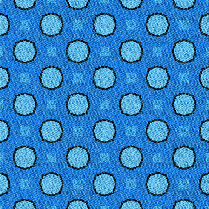 Round Machine Washable Transitional Bright Navy Blue Rug, wshpat2485lblu