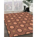 Machine Washable Transitional Brown Red Rug in a Family Room, wshpat2485org