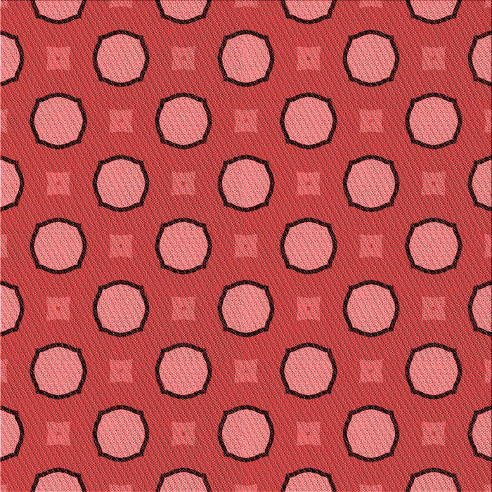 Round Patterned Red Rug, pat2485rd