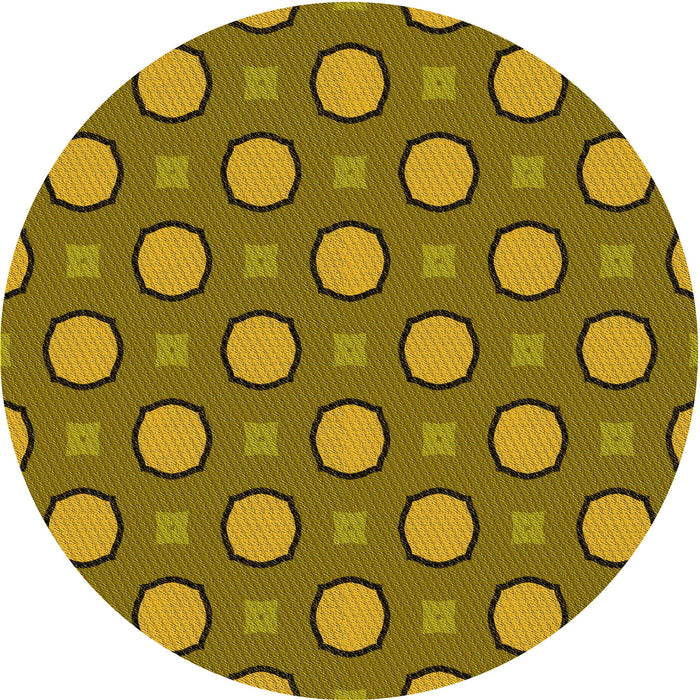 Square Patterned Dark Bronze Brown Rug, pat2485yw