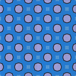 Square Patterned Blue Novelty Rug, pat2485