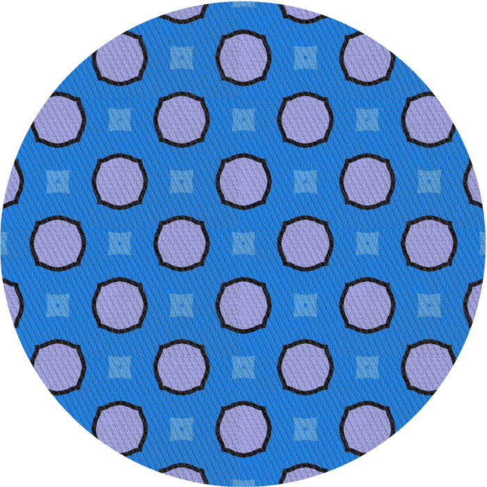 Square Machine Washable Transitional Blue Rug, wshpat2485