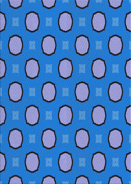 Patterned Blue Novelty Rug, pat2485