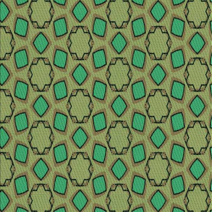 Patterned Green Rug, pat2486grn