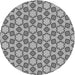 Square Patterned Ash Gray Rug, pat2486gry