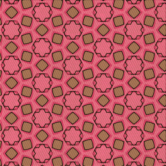 Round Patterned Crimson Red Rug, pat2486org