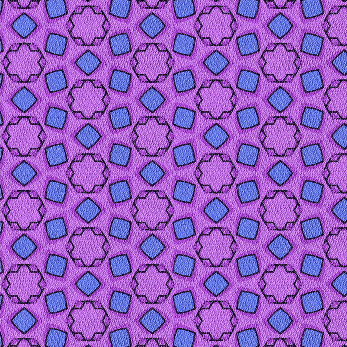 Round Patterned Purple Daffodil Purple Rug, pat2486pur