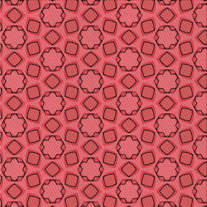 Round Patterned Red Rug, pat2486rd