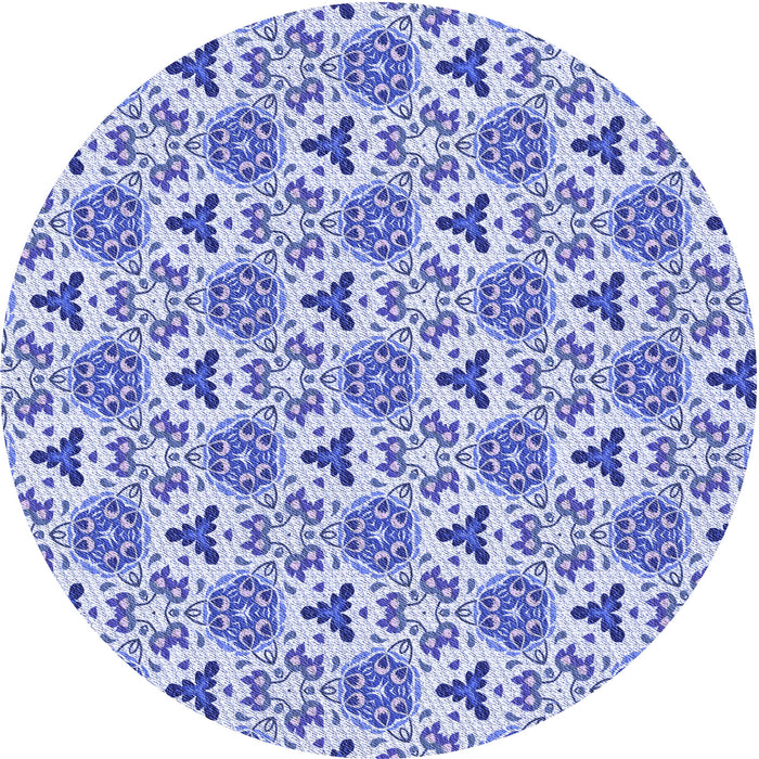 Square Machine Washable Transitional Royal Blue Rug in a Living Room, wshpat2487blu